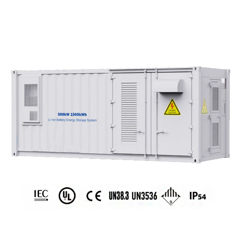 1箱の屋外のエネルギー蓄積箱の500kW 1505kWh電池のエネルギー蓄積の容器280ahすべて