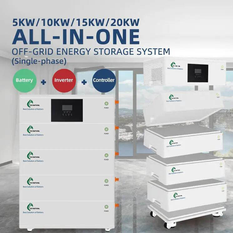 格子5への20kWh 1つの太陽電池システムの再充電可能なリチウム電池400ahすべてを離れて