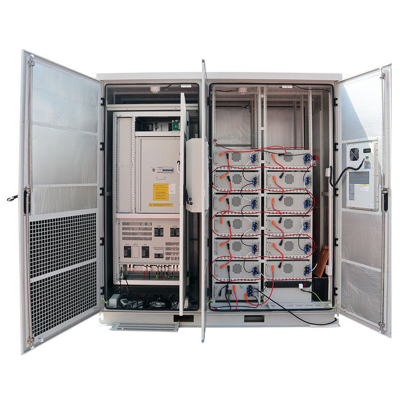 エネルギー蓄積のキャビネット50W 100kWのリチウム イオンは100ah屋外電池の貯蔵をリン酸で処理する