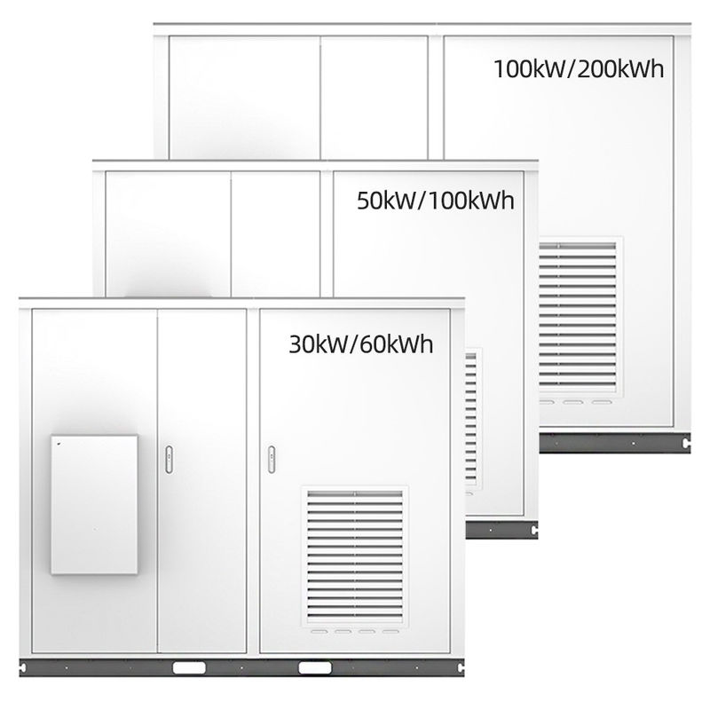 60kWh から 200kWh 持ち運び可能なエネルギー貯蔵庫 工業用高容量屋外用